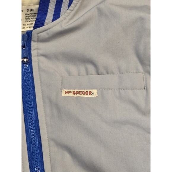 Mc Gregor Jacket Youth Sz 8 Vintage Blue/gray with zipper pull EUC - Picture 5 of 5